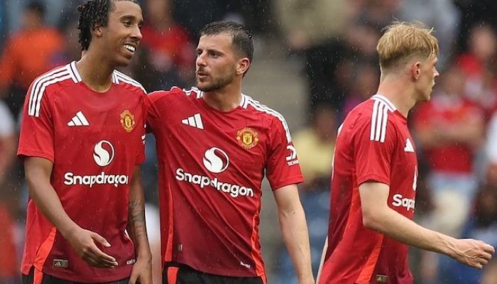 Skuad Manchester United saat berhadapan dengan Rangers, Sabtu (20/7/2024) 