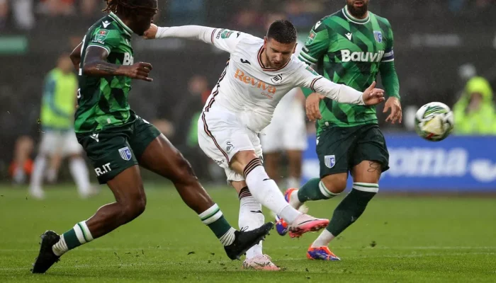 Hasil Swansea vs Gillingham: Skor 3-1