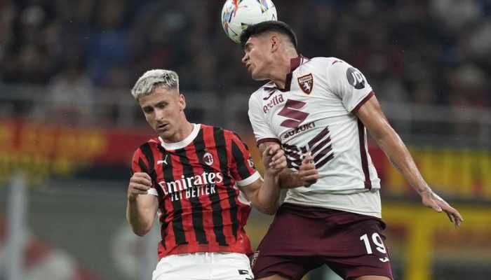 Hasil AC Milan vs Torino: Skor 2-2